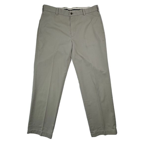 Brooks Brothers Clark Advantage Chino Flat Front Pants Tan Size 36x30 - Picture 1 of 9